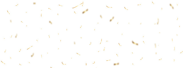 Abstract golden confetti falling down bokeh glitter and zigzag ribbon on transparent background. Design for holyday and celebration background. © Ahmad Araf
