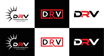 DRV logo. D R V design. White DRV letter. DRV, D R V letter logo design. Initial letter DRV linked circle uppercase monogram logo. D R V letter logo vector design. DRV letter logo design five style.