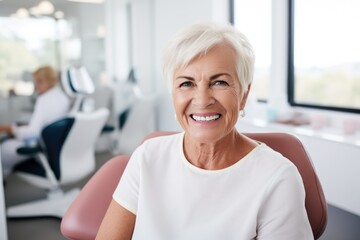 Portrait of a senior patient at the dentist