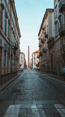 Fototapeta premium Street view in a small town in italy