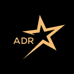 ADR Letter logo design template vector. ADR Business abstract connection vector logo. ADR icon circle logotype.
