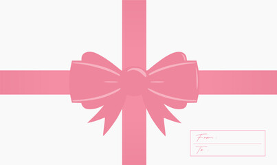 gift packaging ribbon template. romantic elements.