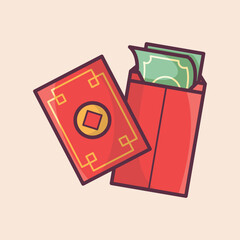 Chinese Lunar New Year celebration traditional holiday icon vector art materials. colorful and neat designs