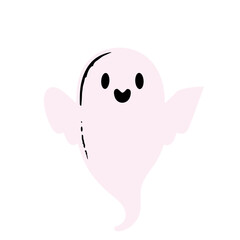 Obraz premium cute funny happy ghosts vector