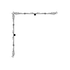 Hand Draw Corner Shapes Flower Decoration Vector Design Doodle Sketch Style For Wedding And Banner