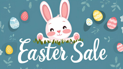 Obraz na płótnie Canvas Easter Sale background for sales and marketing, poster banner for social media campaign and promotion