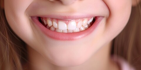 Obraz premium Kid with a perfect healthy teeth smile. A captivating image capturing dental health and the beauty of smart and confident