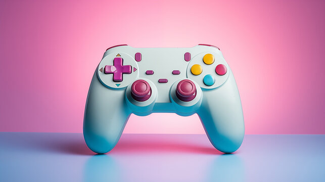 Game Controller in the Gaming Convention. Banner with place for text