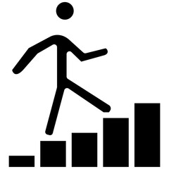 Person Climbing Stairs vector icon illustration of Physical Fitness iconset.