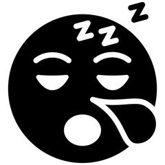 Sleepy Face vector icon illustration of Emoji iconset.