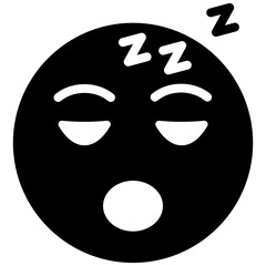 Sleeping Face vector icon illustration of Emoji iconset.