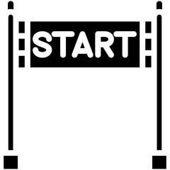 Race Start vector icon illustration of Auto Racing iconset.
