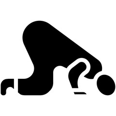 Sujud vector icon illustration of Ramadan iconset.