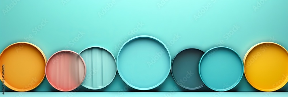 Aufkleber abstract circles of different colors. copy space background