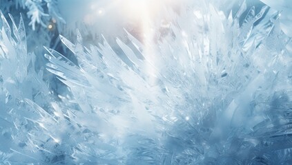 A close up of a bunch of ice crystals