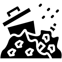 Landfill vector icon illustration of Pollution iconset.