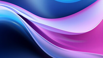 A blue and pink background with wavy lines