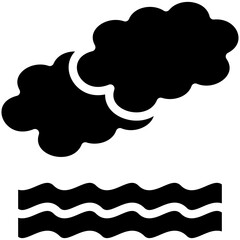 Fog vector icon illustration of Pollution iconset.