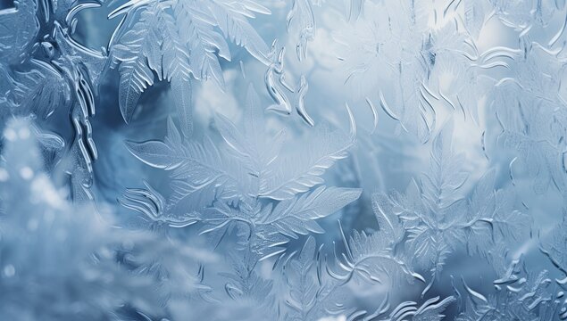 A close up of a frosted glass window