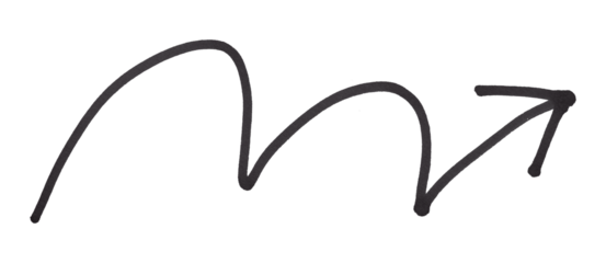 Black arrows isolated on transparent background.