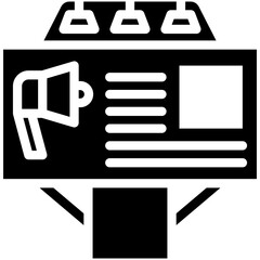 Billboard Marketing vector icon illustration of Online Marketing iconset.