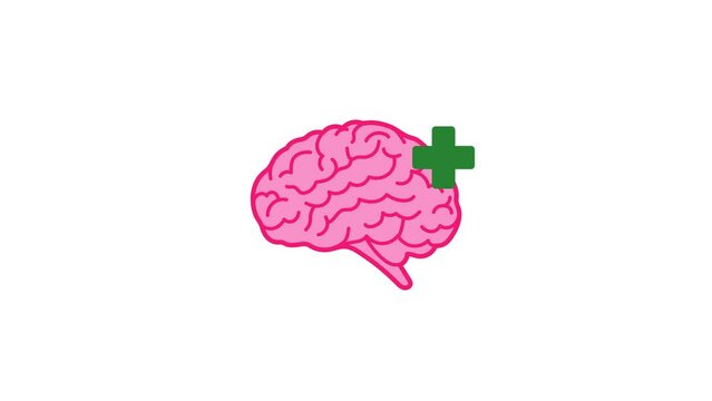 2d health brain 4k animation
