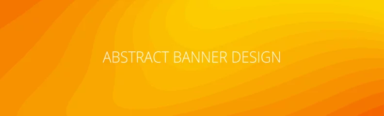Foto op Canvas Orange and yellow abstract banner with sharp wavy lines and gradient transition, dynamic fluid shape. Background template © Irina Shats