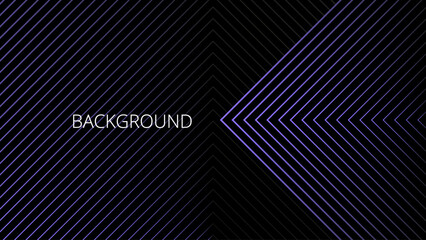 Black abstract background with purple triangular pattern, modern geometric texture, diagonal rays	and angles