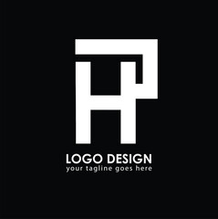 Fototapeta premium HP HD Logo Design, Creative Minimal Letter HD HP Monogram
