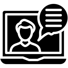 Online Lecture vector icon illustration of Online Education iconset.
