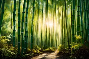 Zelfklevend Fotobehang bamboo forest background © Areeba ARTS