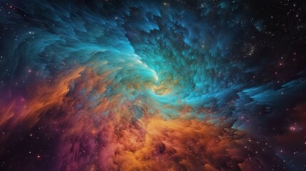 A very colorful picture of a very large star