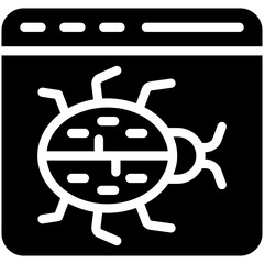 Website Bug Icon vector icon illustration of Networking and Data Sharing iconset.