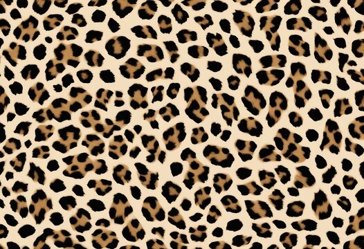 Leopard Cheetah skin seamless pattern vector Stylized Spotted Leopard Skin Background for Fashion Pr