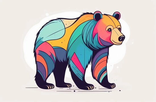 A painted bear