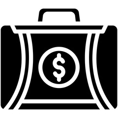 Money Suitcase vector icon illustration of Finance and Money iconset.