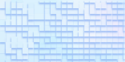 Modern business concept geometric blue pattern with square shapes, Modern seamless blue cube 3d extrude background, Blue Blocks Wall with geometric pattern, gradient of abstract blue grid pattern.