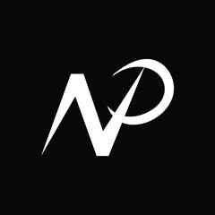 NP letter logo vector luxury style corporate identity ,  black icon and symbol. © Team RAS