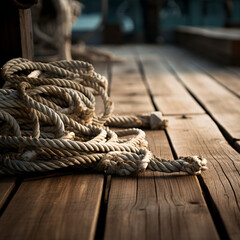 Rope to tie boat knots. - obrazy, fototapety, plakaty