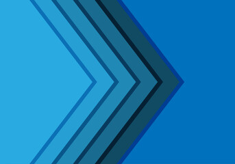 Capas azules de triángulo superpuesto con sombra.