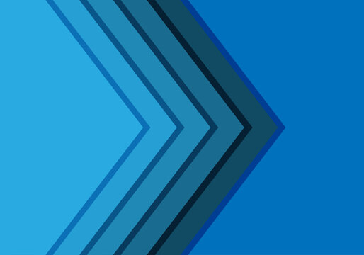 Capas azules de tri&aacute;ngulo superpuesto con sombra.