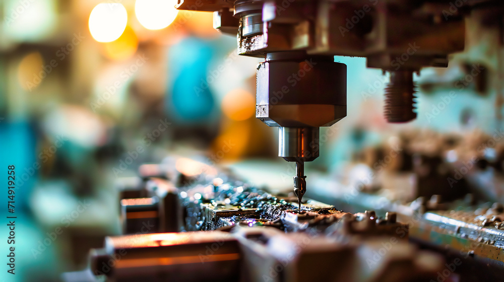 Poster electronic circuit board closeup: detailed view of modern technology, emphasizing the complexity of 