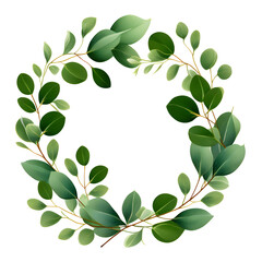 Greenery wreath. PNG transparent. Ai generative