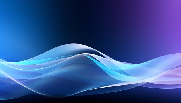Abstract blue waves on a gradient background, modern design element for banners, wallpapers, or presentations.