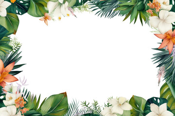 isolated botanical frame background horizontal