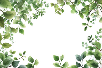 isolated botanical frame background horizontal