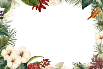 Naklejka premium isolated botanical frame background horizontal