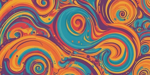 Fototapeta na wymiar abstract colorful groovy background