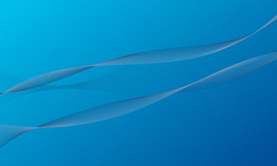 blue smooth lines wave curve on gradient abstract background