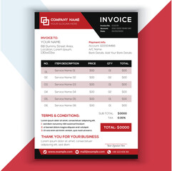 Fototapeta na wymiar Business corporate creative invoice template. Business invoice for your business.